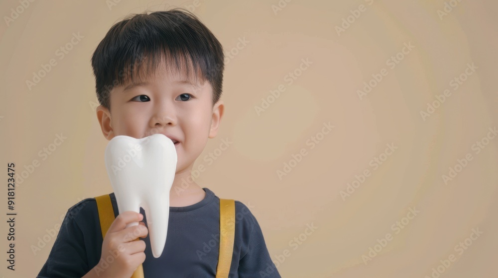 The child with large tooth