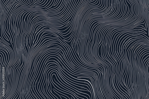 Abstract wavy line pattern on dark background photo