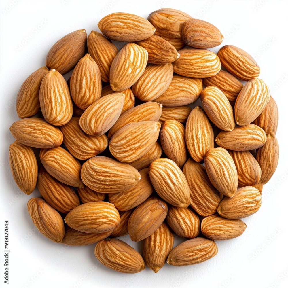 Almond Nut Isolated on White Background Generative AI Almond Nut Isolated on White Background Generative AI