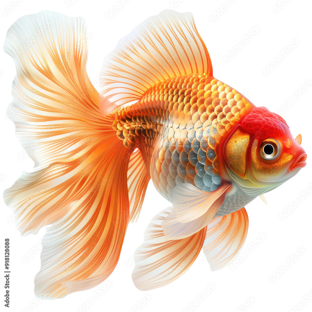 Fototapeta premium Siamese fighting fish isolated on a transparent background for web, banner, wallpaper