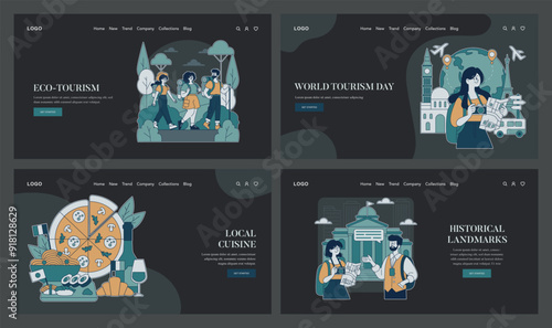 World Tourism Day. Flat Vector Illustration