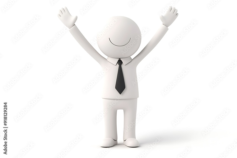 3d man waving his hand concept - 3d rendering 3d man waving his hand concept - 3d rendering