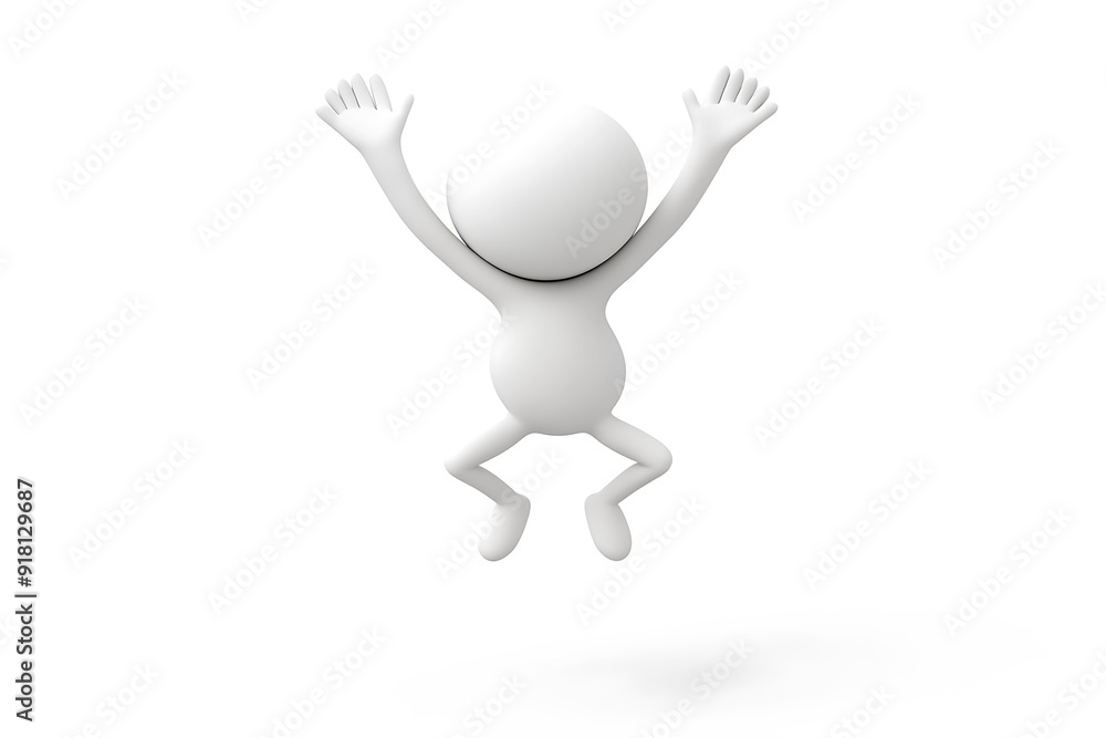 3d man waving his hand concept - 3d rendering 3d man waving his hand concept - 3d rendering