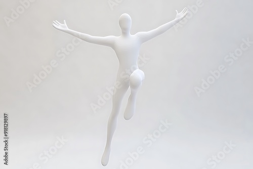 3d man waving his hand concept - 3d rendering