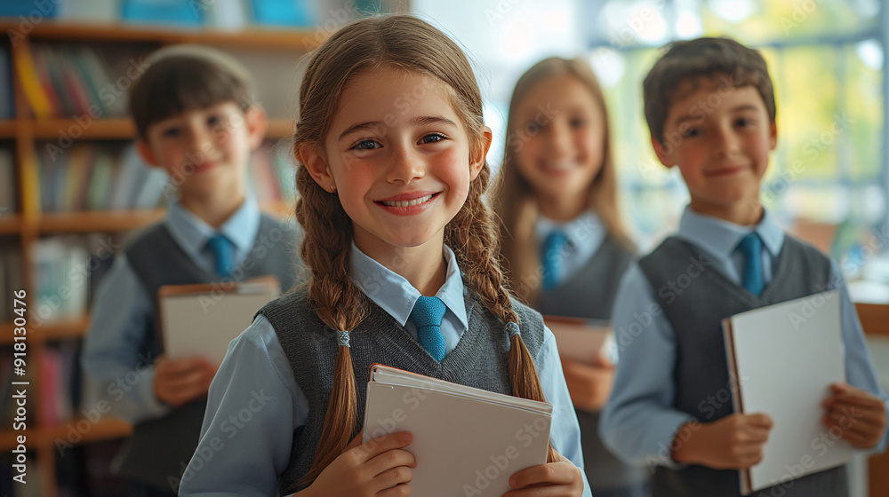 Portrait of students in school uniform Portrait of students in school uniform