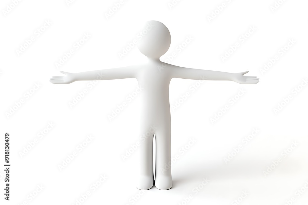 3d man waving his hand concept - 3d rendering 3d man waving his hand concept - 3d rendering