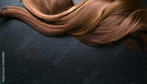 Hair against a dark chalkboard photo