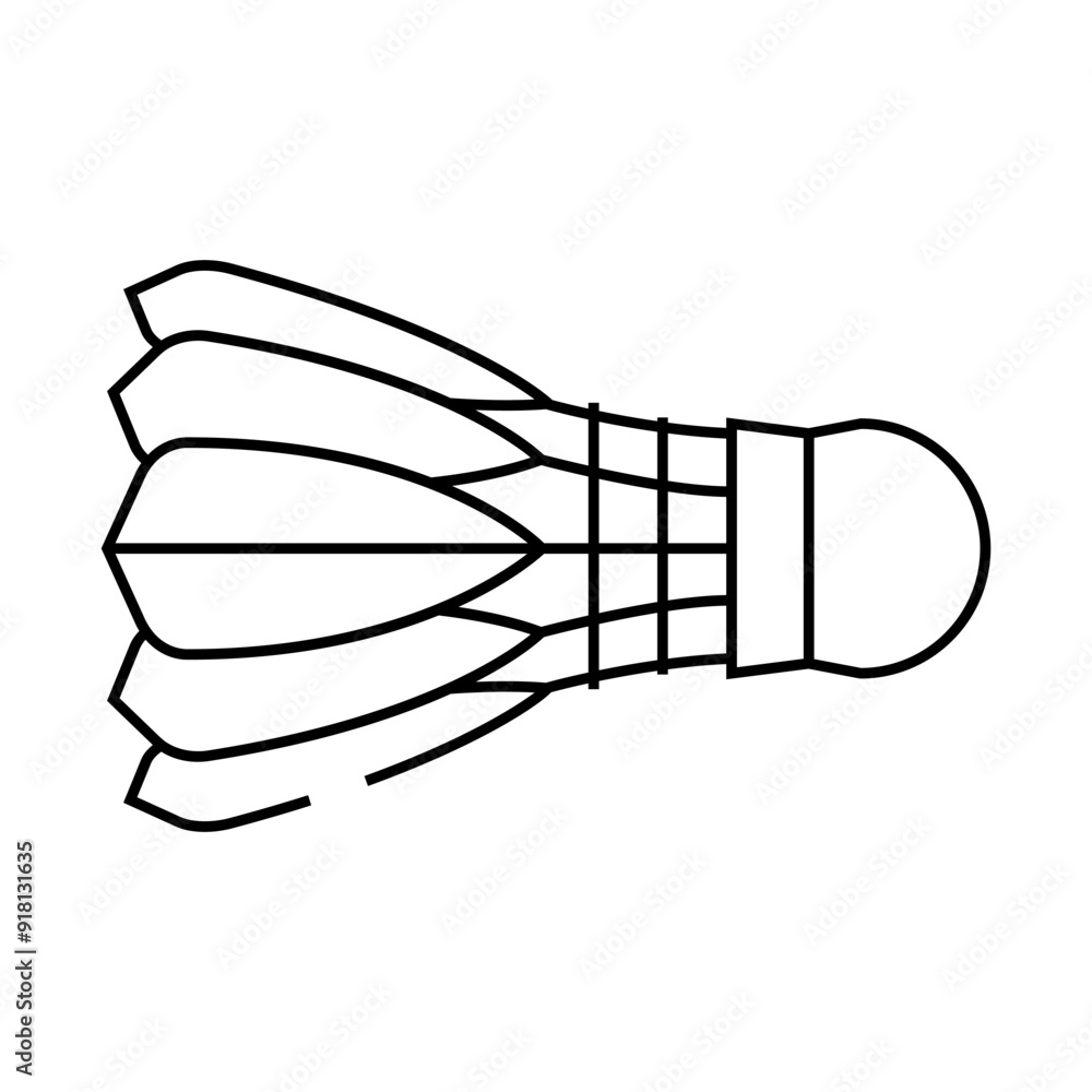 badminton sportive game line icon vector. badminton sportive game sign. isolated contour symbol black illustration badminton sportive game line icon vector. badminton sportive game sign. isolated contour symbol black illustration