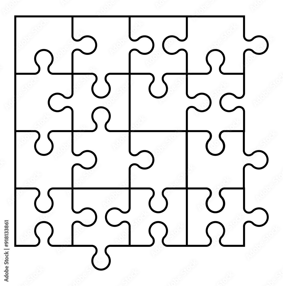 Simple pieces of puzzle pattern Simple pieces of puzzle pattern