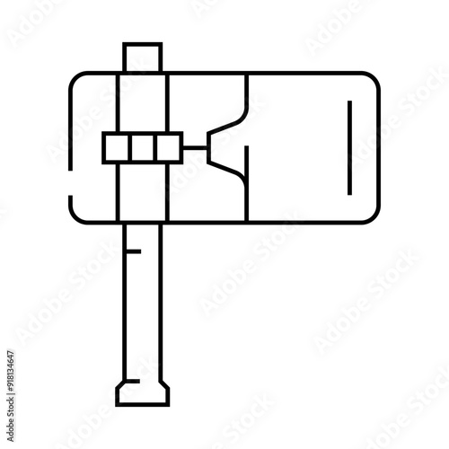 ratchet accessory line icon vector. ratchet accessory sign. isolated contour symbol black illustration