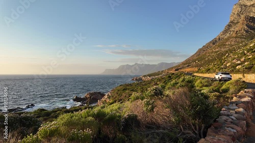 Western Cape South Africa. 30.05.2024.  Scenic drive on coastal road R44 towards Gordons Bay. photo