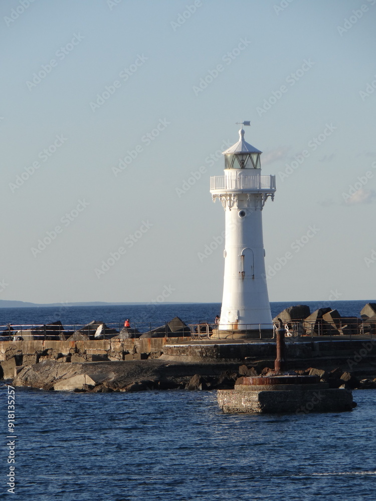 lighthouse on the coast of island lighthouse on the coast of island