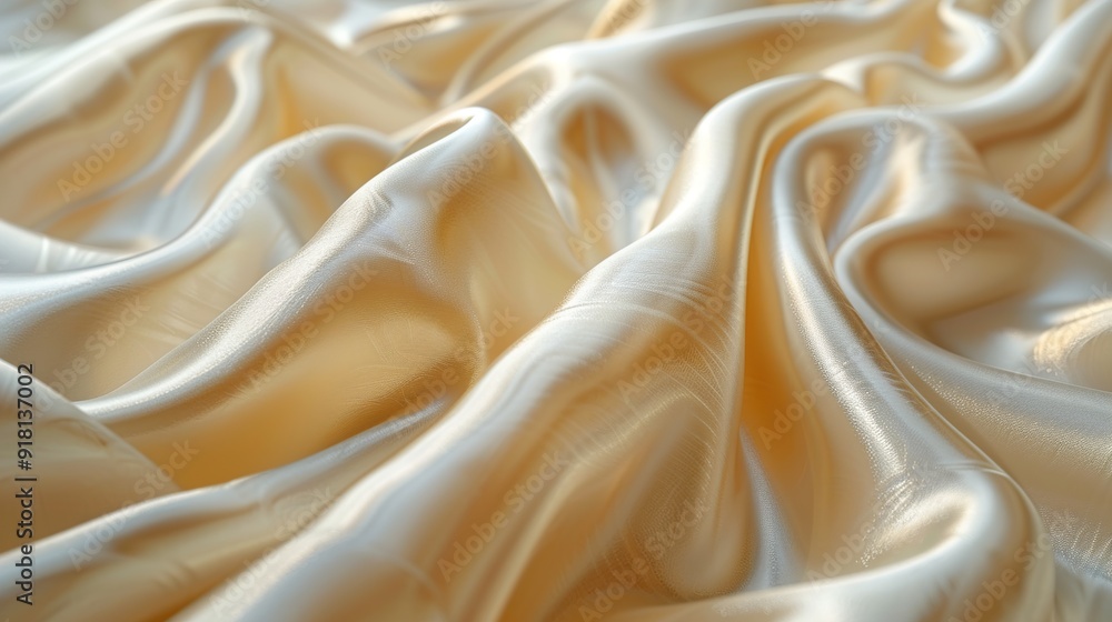 Golden silk fabric background Golden silk fabric background