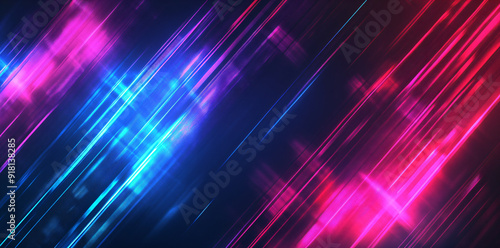 Abstract Blue And Pink Diagonal Lines Background.