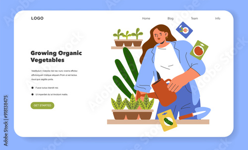 Sustainability Lifestyle. Flat Vector Illustration