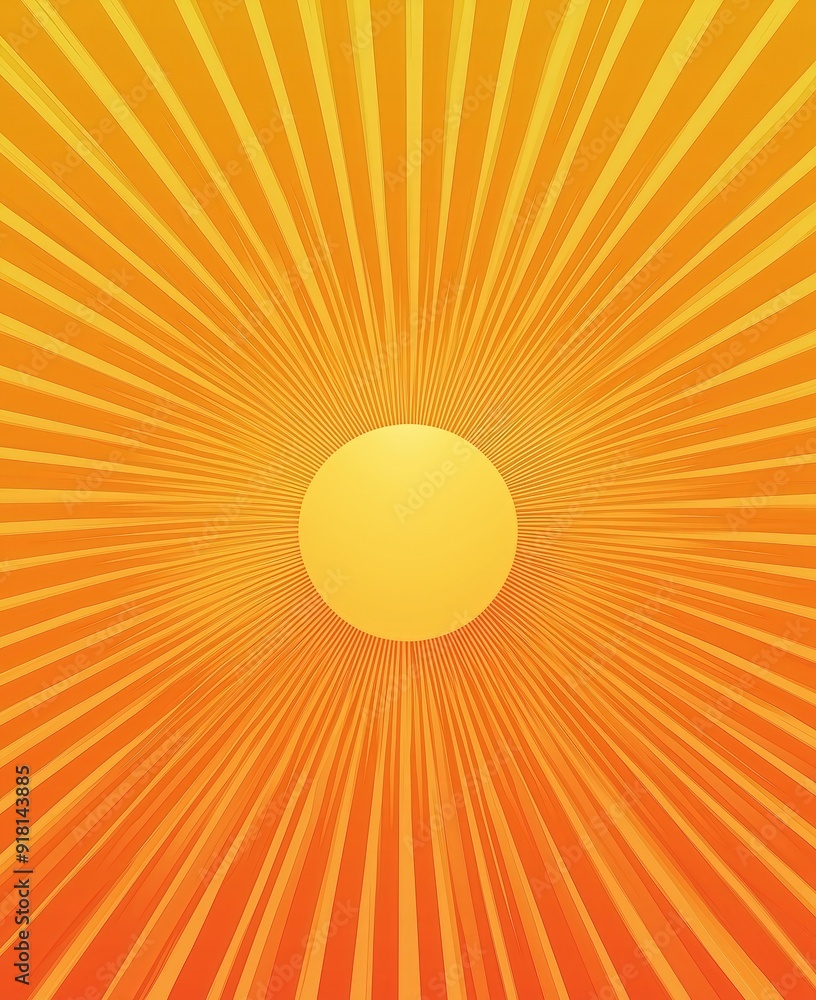 Sun background, vector illustration, flat design, yellow and orange tones Sun background, vector illustration, flat design, yellow and orange tones