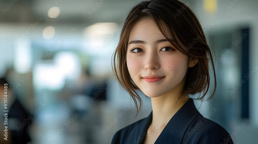 Portrait of a smiling young woman in a business suit. Portrait of a smiling young woman in a business suit.