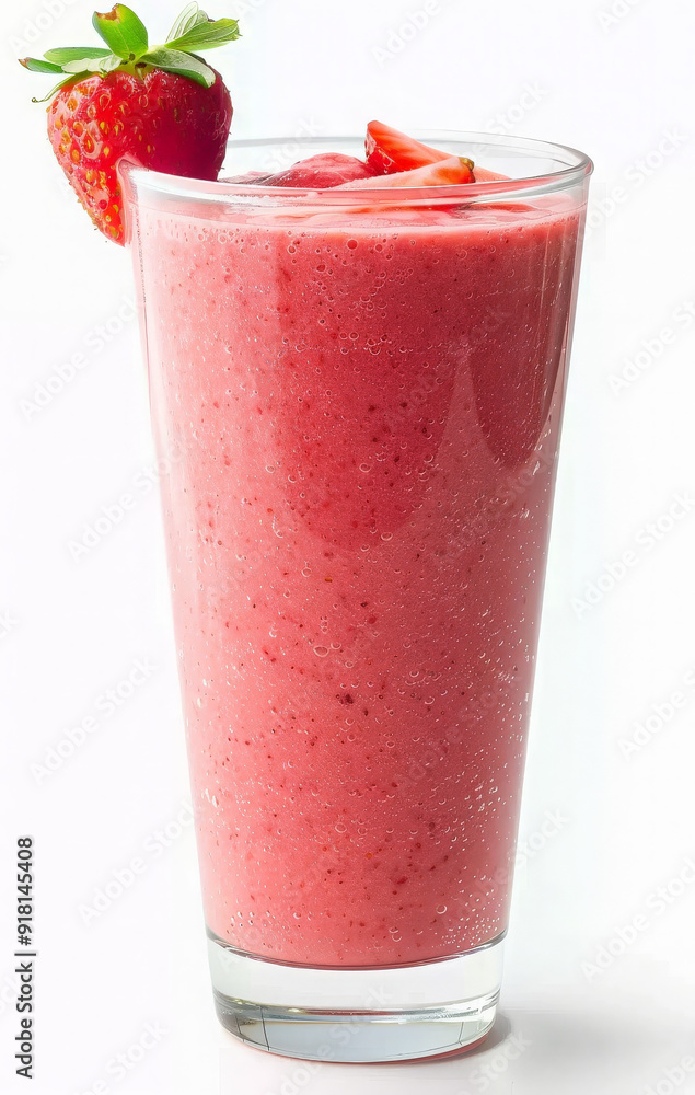 Glass of strawberry and banana smoothie. Glass of strawberry and banana smoothie.