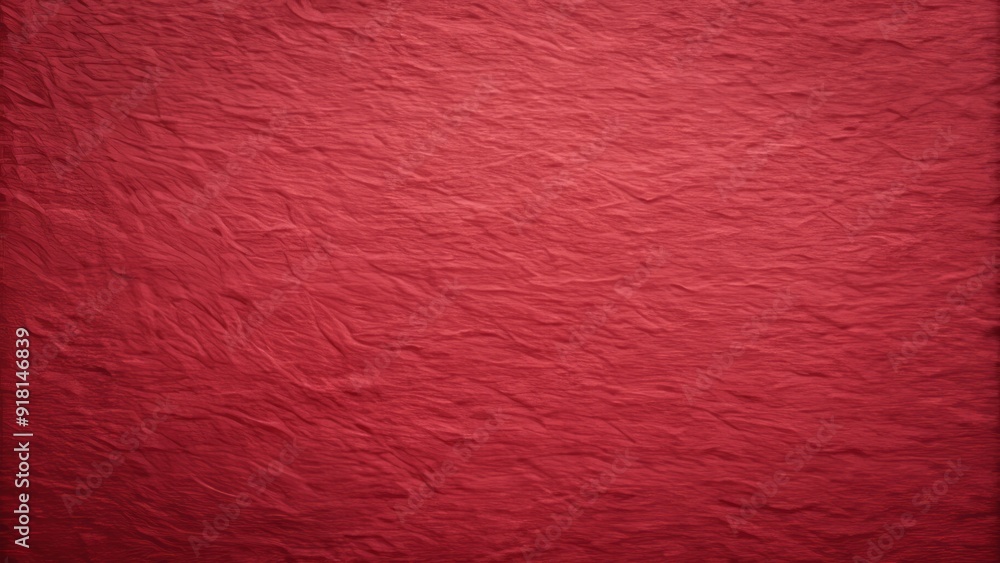 Fototapeta premium Vibrant crimson paper background with subtle texture, warm tone, and gentle creases, ideal for adding contrast to designs, text, or objects.