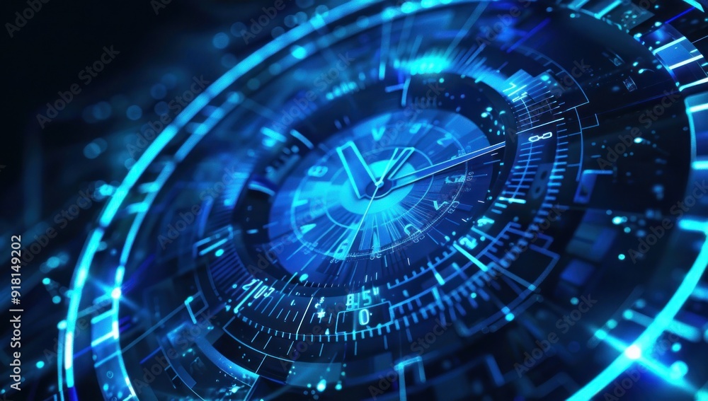 Futuristic Time Clock Futuristic Time Clock