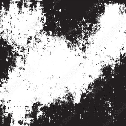 Dust and Noise Grunge: Black and white texture with small particles, debris, and scratches