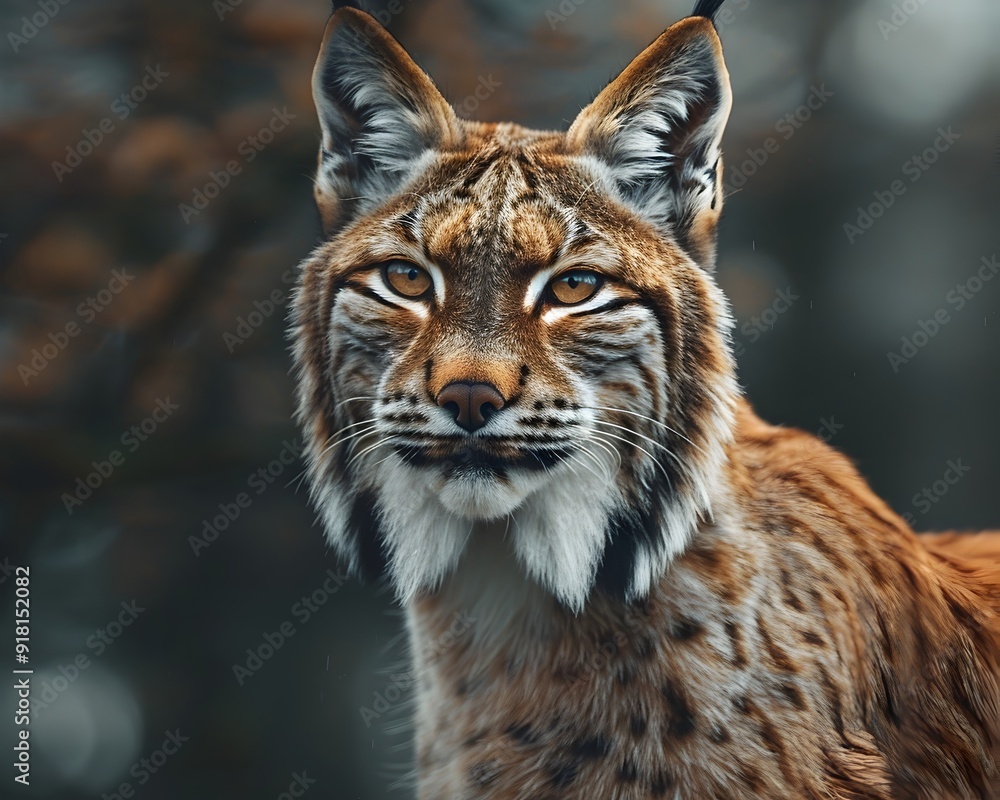 Fierce Lynx with Tufted Ears Staring Intensely in Wildlife Portraits Concept Fierce Lynx with Tufted Ears Staring Intensely in Wildlife Portraits Concept