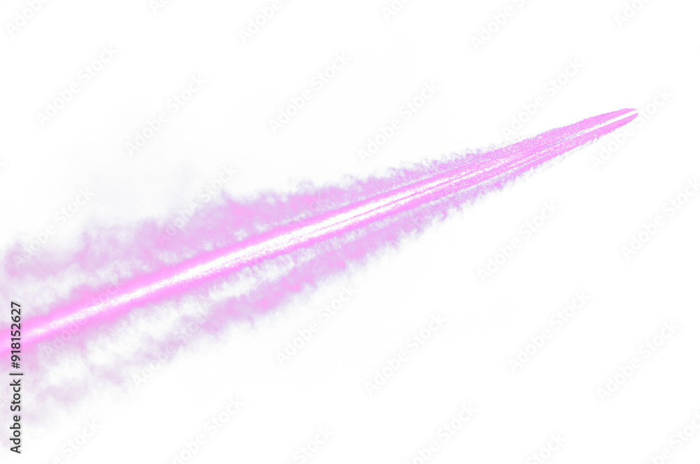 Obraz premium Jet Fuel Trail or Comet Streak: A Fiery Rocket Launch, Meteor Trail, or Supernatural Phenomenon Piercing the Sky with a Glowing Vapor Trail of Light