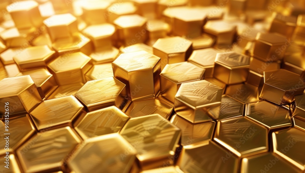 Abstract Gold Hexagon Pattern Abstract Gold Hexagon Pattern