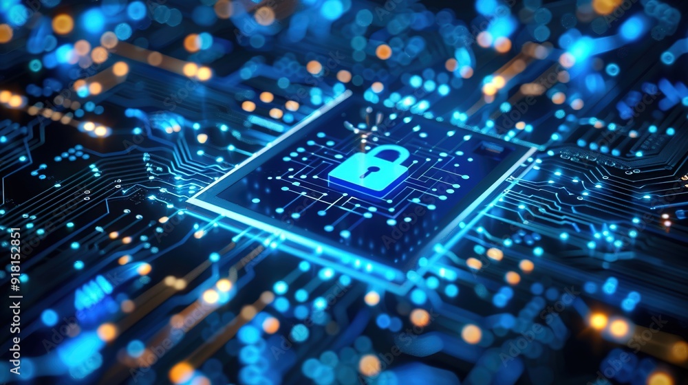 A vivid depiction of a smart lock intertwined with blockchain technology, showcasing the paramount importance of cybersecurity and digital protection in the dynamic landscape of modern business ecosys A vivid depiction of a smart lock intertwined with blockchain technology, showcasing the paramount importance of cybersecurity and digital protection in the dynamic landscape of modern business ecosys
