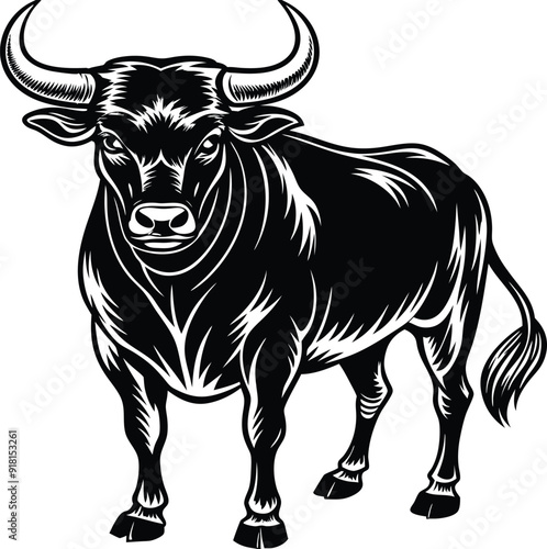 Cow cartoon character vector image. Illustration of cute cow animal fun mascot on the white background