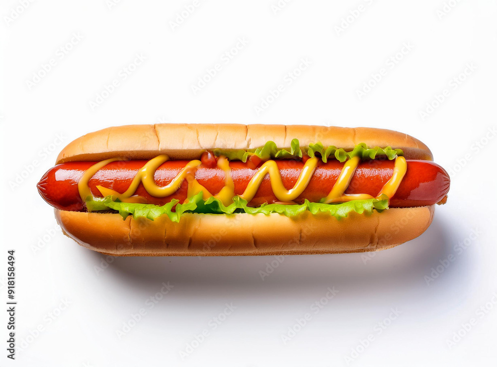 custom made wallpaper toronto digitalHotdog with Mustard and Ketchup