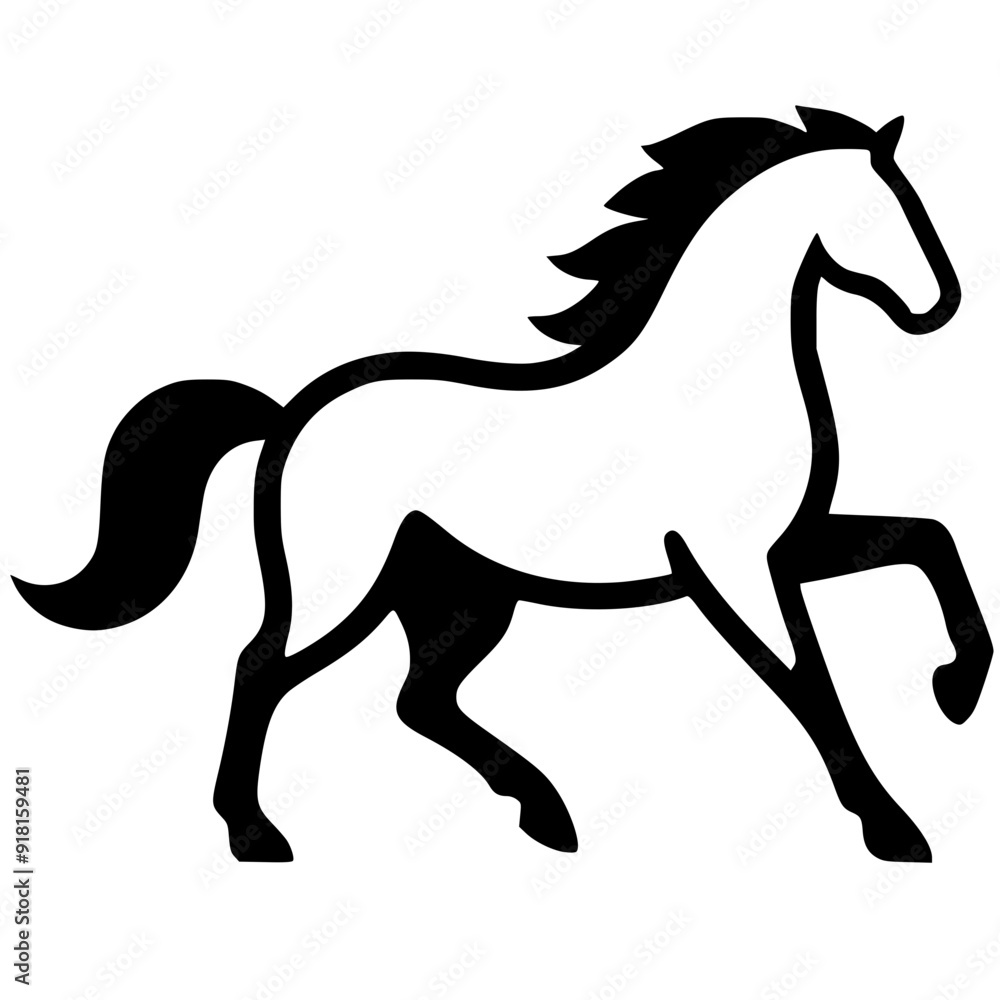 Silhouette of a horse Silhouette of a horse
