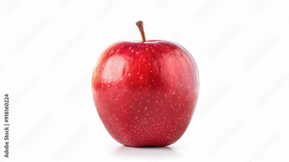 Red apple isolated on white background, clipping path, full depth of field Red apple isolated on white background, clipping path, full depth of field