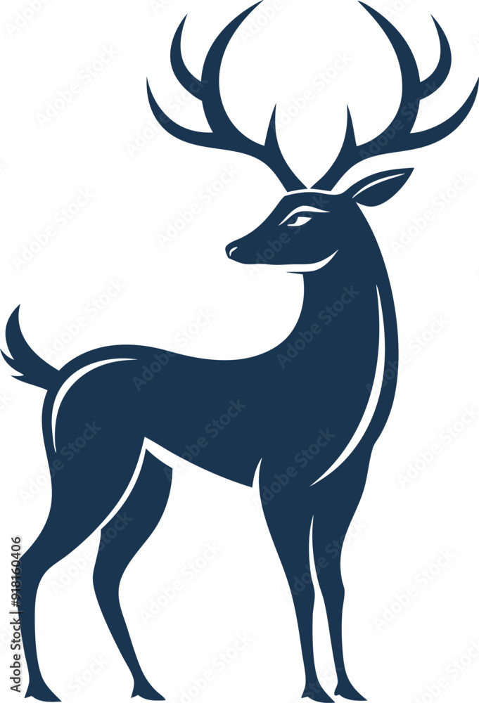 a deer with large antlers a deer with large antlers