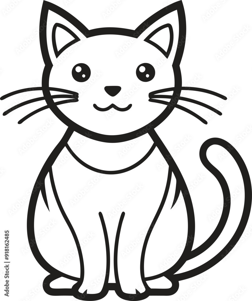 a black and white drawing of a cat a black and white drawing of a cat
