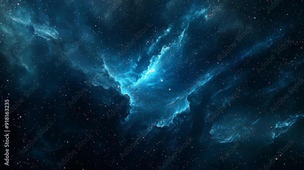 Fototapeta premium Galaxy Themed Background with Stars and Nebulae for Space Exploration Generative AI