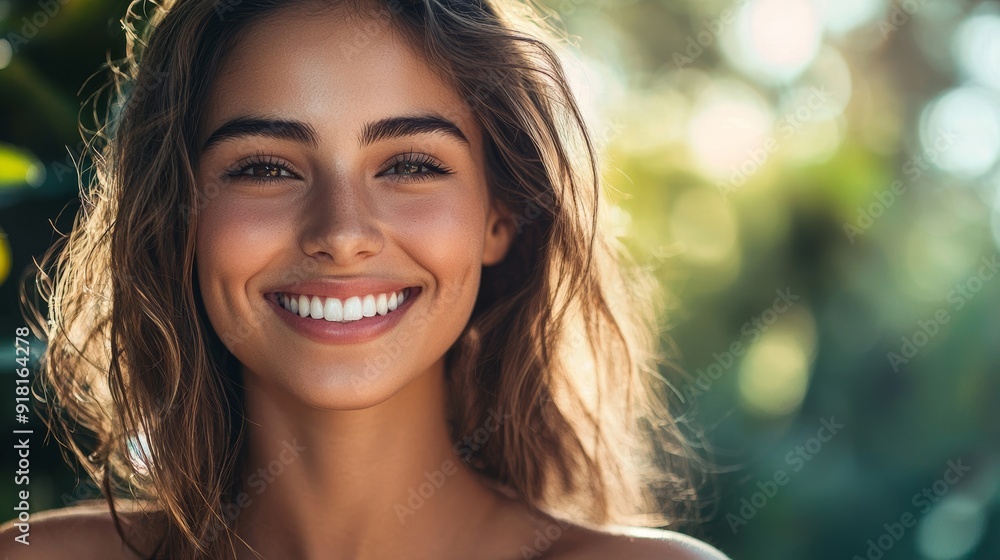 Portrait of a Beautiful Woman Smiling with a Clear Background, Perfect for Advertising, Marketing, and Editorial Use Generative AI Portrait of a Beautiful Woman Smiling with a Clear Background, Perfect for Advertising, Marketing, and Editorial Use Generative AI