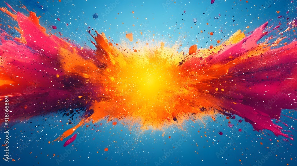 Screaming Color Lively Flash Sale promotion with a burst of colors, explosive graphics ...