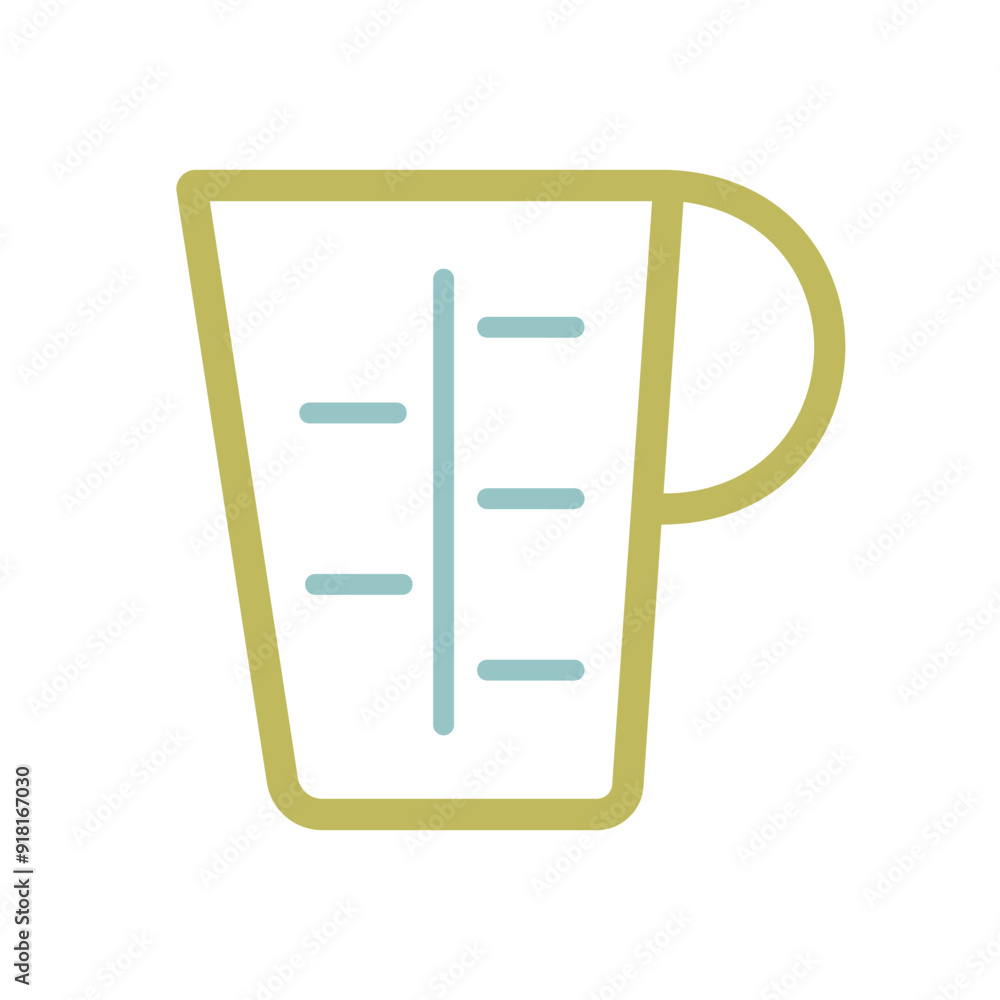 Measuring cup, beaker icon. Kitchen appliance Measuring cup, beaker icon. Kitchen appliance