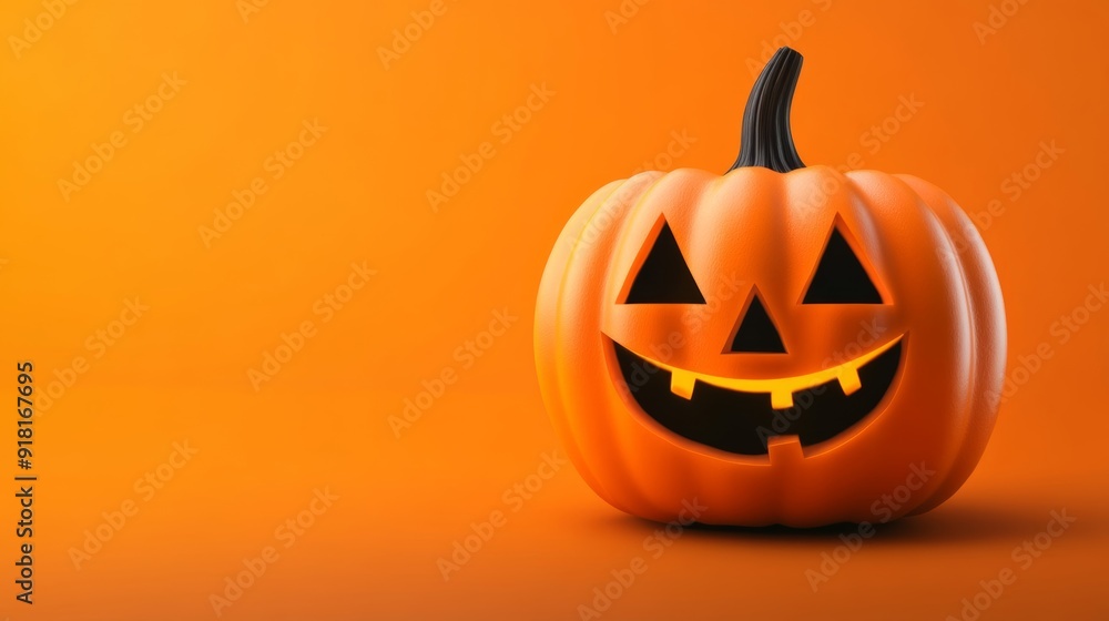 Brightly lit jack-o-lantern with whimsical carving exuding spooky Halloween vibes isolated on a gradient orange and black background Brightly lit jack-o-lantern with whimsical carving exuding spooky Halloween vibes isolated on a gradient orange and black background
