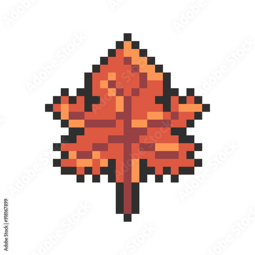 autumn leaf pixel art for your needs