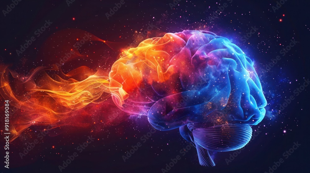 Obraz premium Creative Brain Logo Design with Abstract Vector - Concept of Opening the Mind