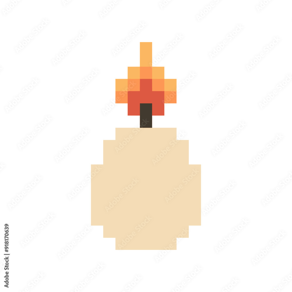 Obraz premium warm candles pixel art for your needs
