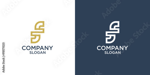 letter f abstract geometry logo vector design