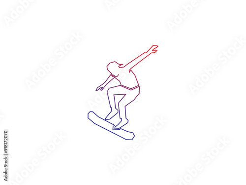 skateboarding geometri logo