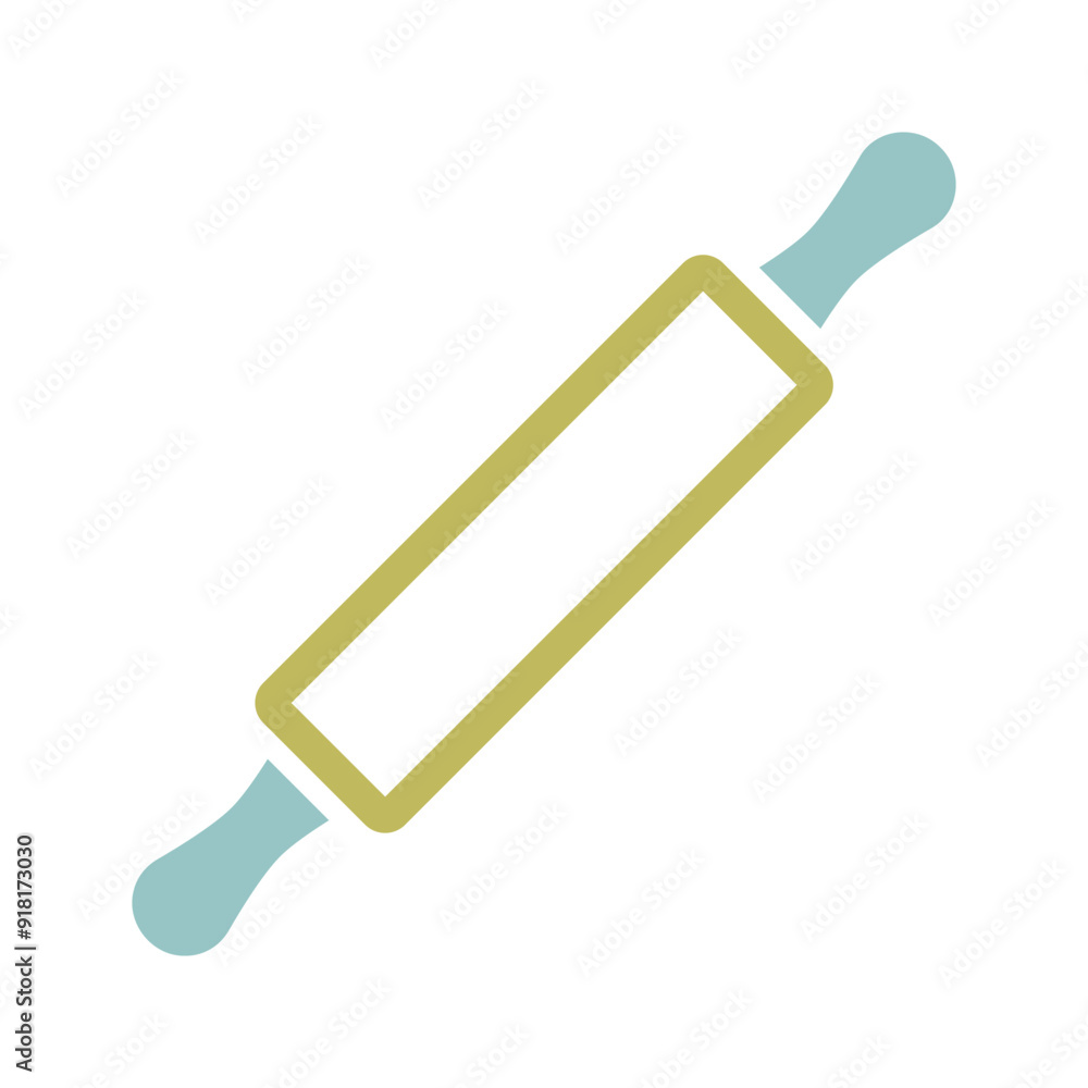 Wooden rolling pin plunger vector icon Wooden rolling pin plunger vector icon
