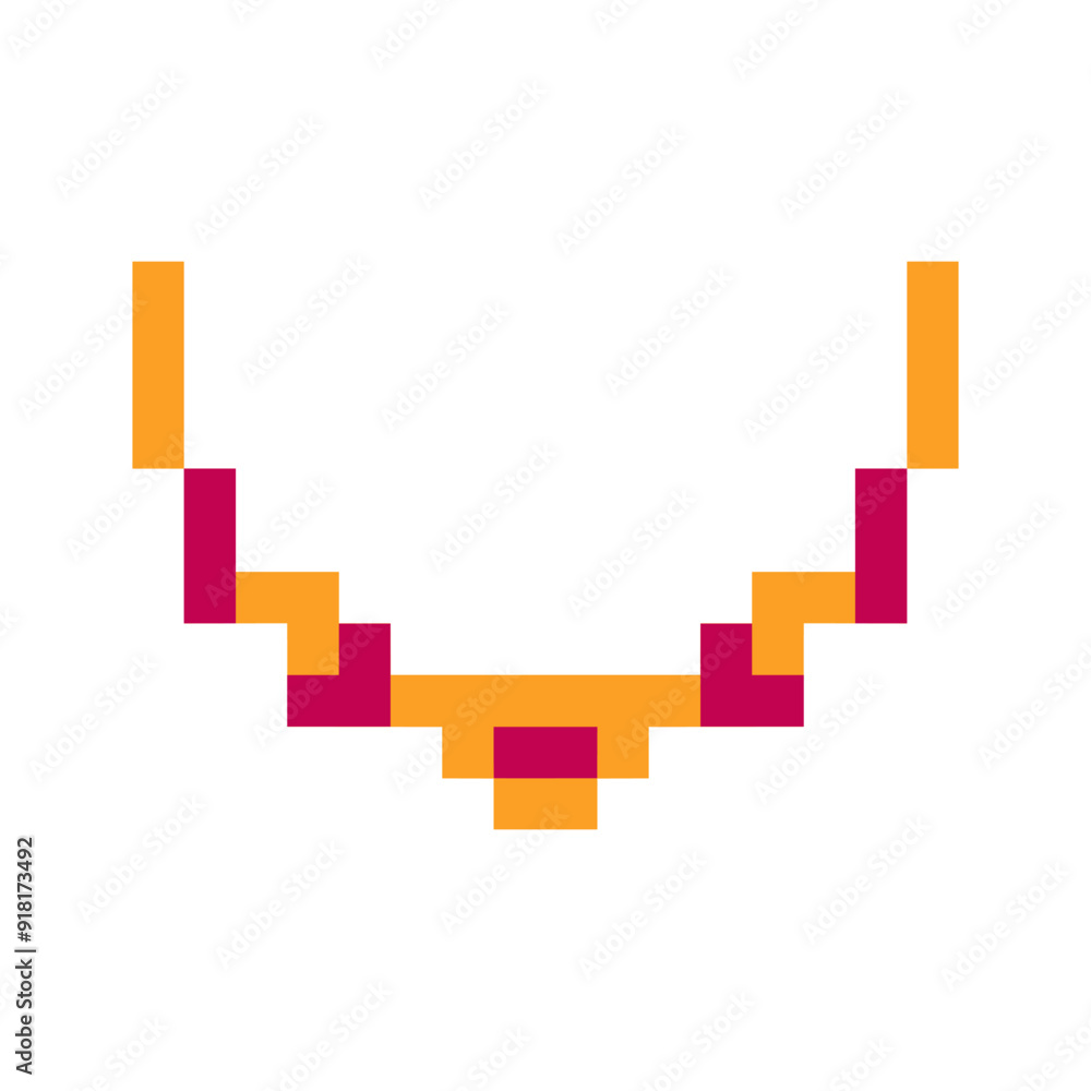 Fototapeta premium cute necklace pixel art for your design