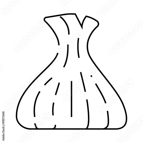 khinkali traditional food line icon vector. khinkali traditional food sign. isolated contour symbol black illustration