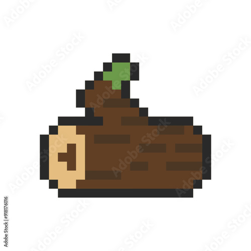 tree log pixel art for your needs 