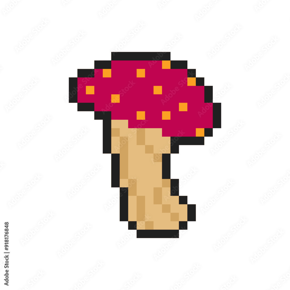 Fototapeta premium mushroom pixel art for your needs